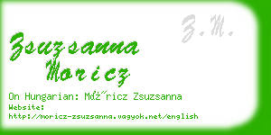 zsuzsanna moricz business card